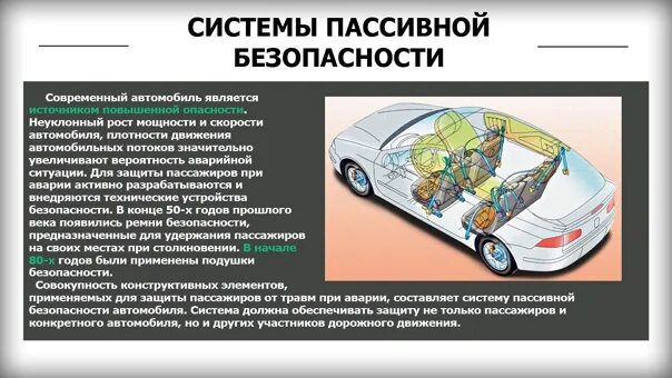 Безопасность автомобиля россия. Системы пассивной безопасности автомобиля. Активная безопасность автомобиля. Кузов автомобиля, системы пассивной безопасности. Элементы пассивной безопасности автомобиля.