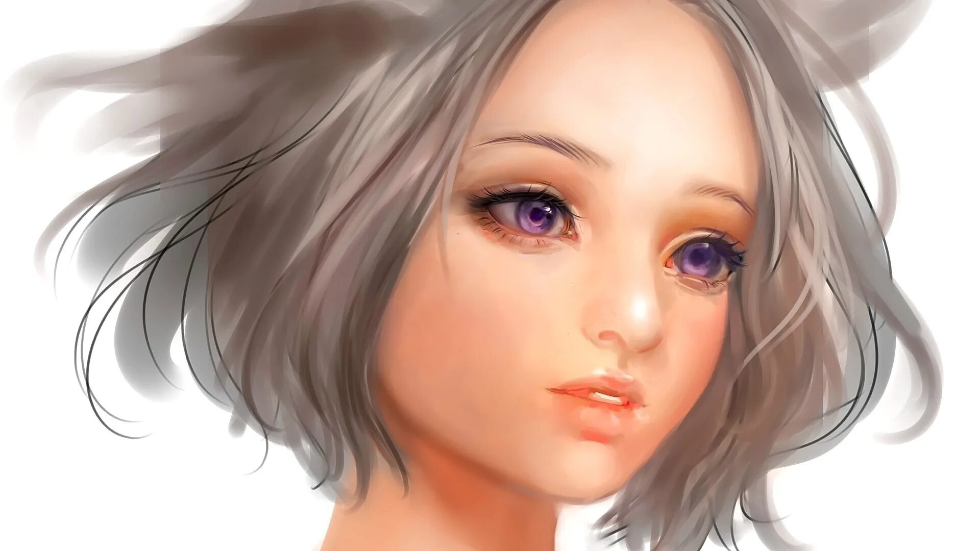 Лицо девушки арт. Animated face