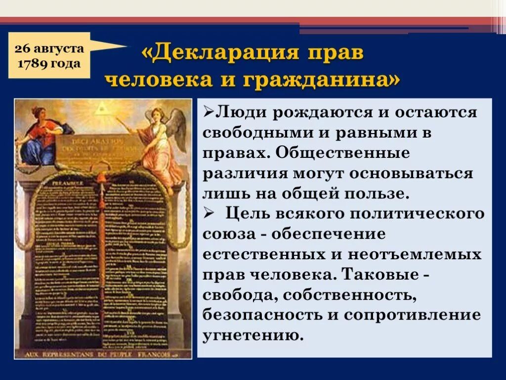 Декларация прав и свобод человека и гражданина 1789 года. Декларация прав человека и гражданина 1789 г во Франции. Принципы декларации прав человека и гражданина 1789. Содержание декларации прав человека и гражданина 1789 года.