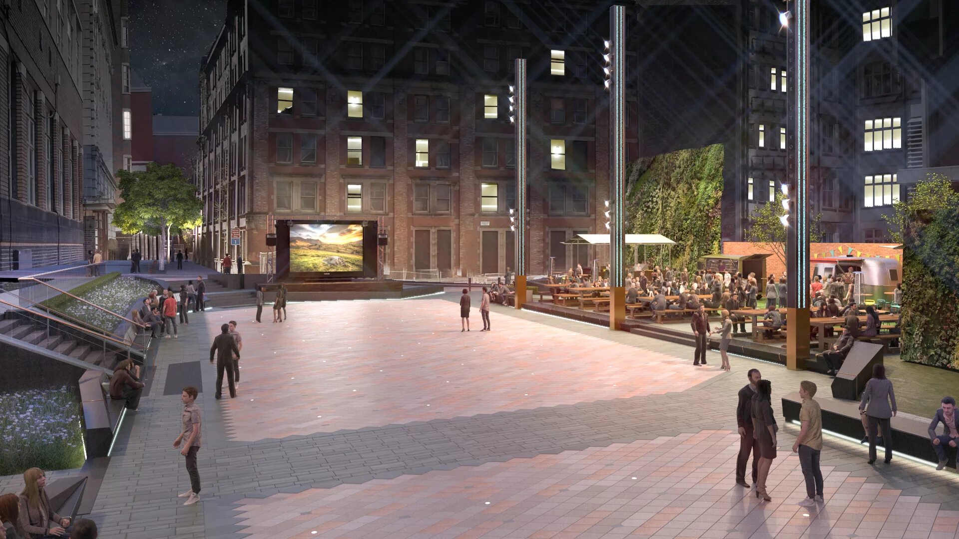 Public square. Street square. new street square, london deepmind.