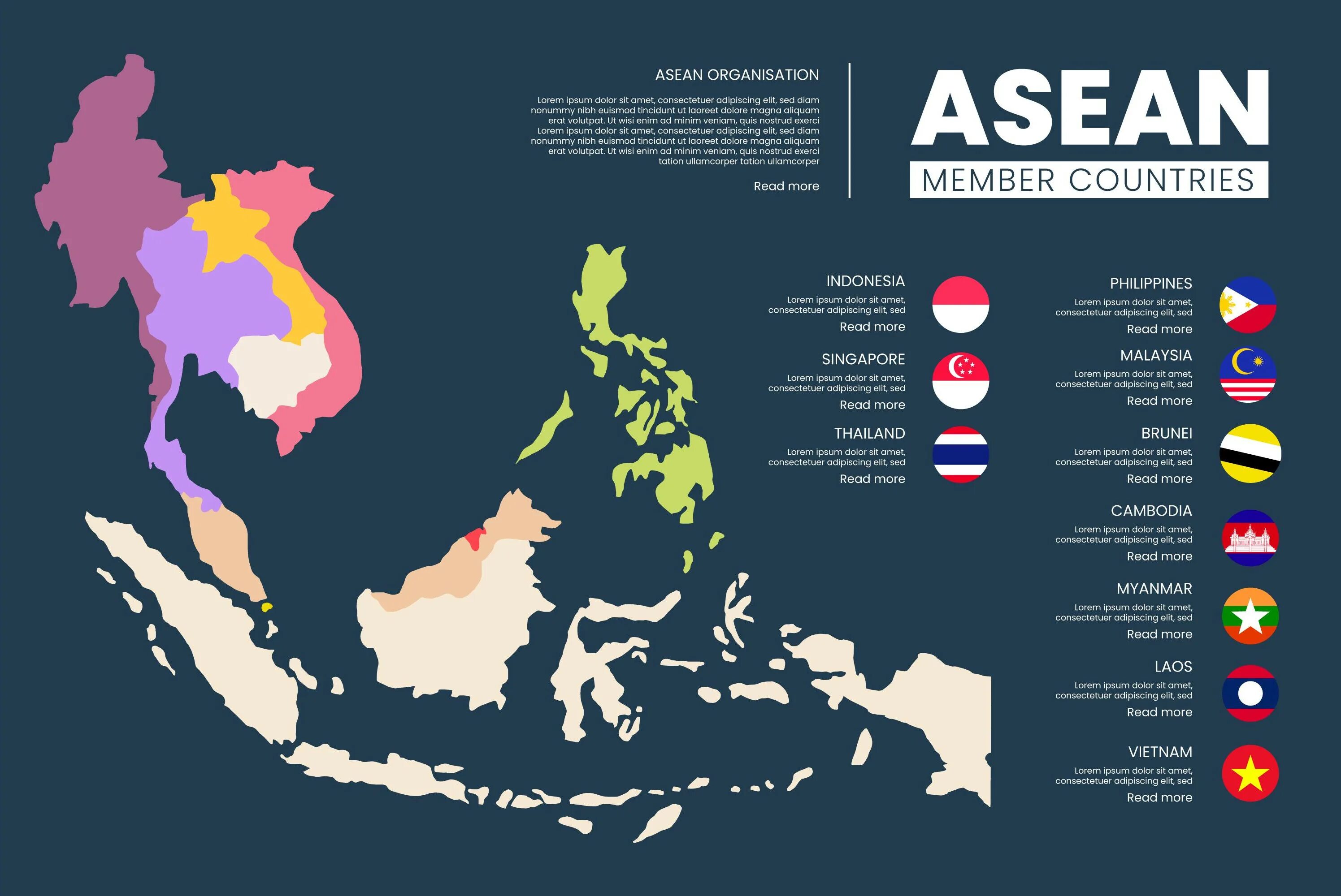 Асеан на карте. Страны АСЕАН на карте. Политическая карта АСЕАН.