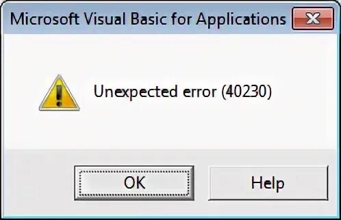 Application defined error