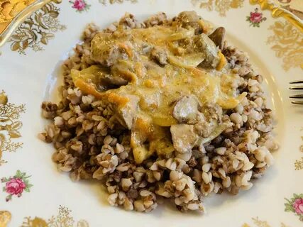 Гречка с курицей в сметане