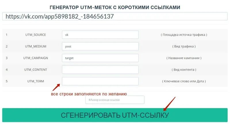 Utm ссылка на сайт