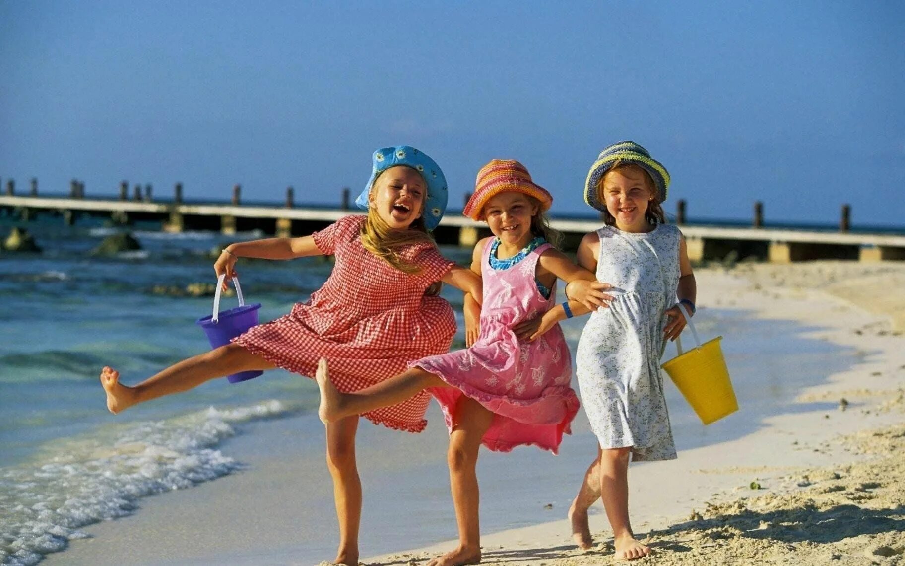Adorable Toddler Girl Enjoying Her Summer Vacation at Beach Stock Photo - Image 