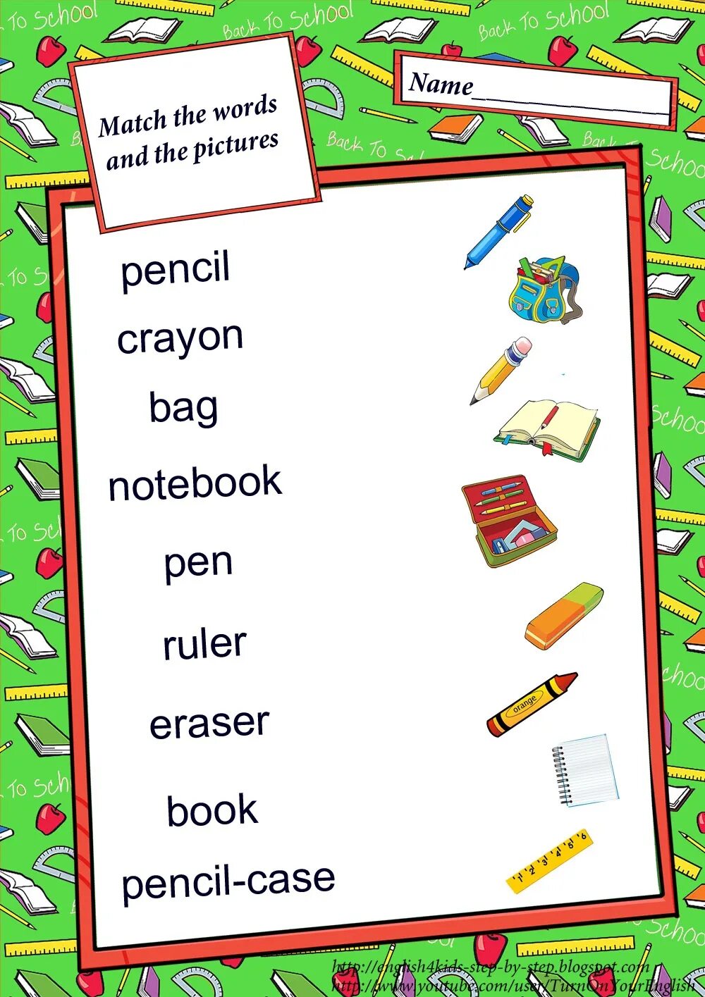 1 class tasks