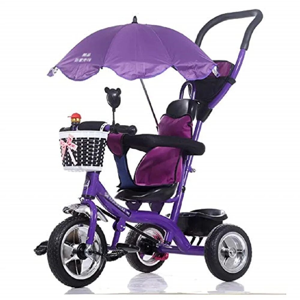 Купить велосипед с ручкой от 1. Luxury Trike детский велосипед. Велосипед Plaudi for Baby 3х колесный с крышей 337498. Kids Trike велосипед трехколесный. Хеппи Беби трехколесный велосипед 3в1 розовый.