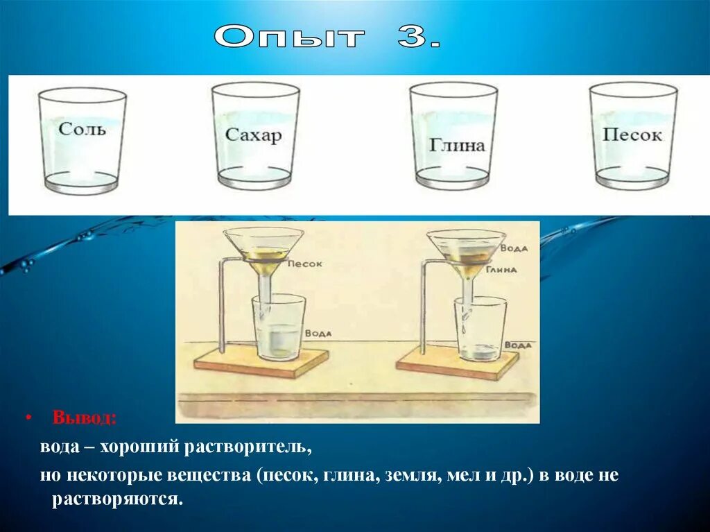 Влияет ли количество воды на растворение соли. Опыт вода растворитель. Свойства воды опыты. Эксперимент вода растворитель. Опыт растворения песка в воде.