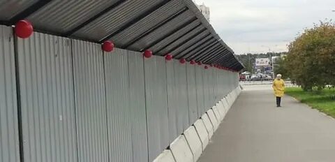 Освещение ограждения строительной площадки