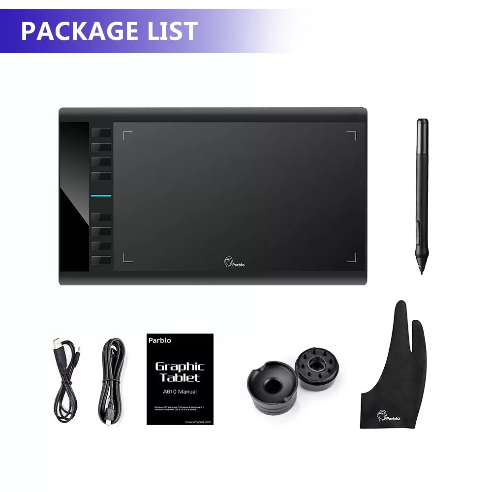 Parblo a610 pro. Joyall a610.