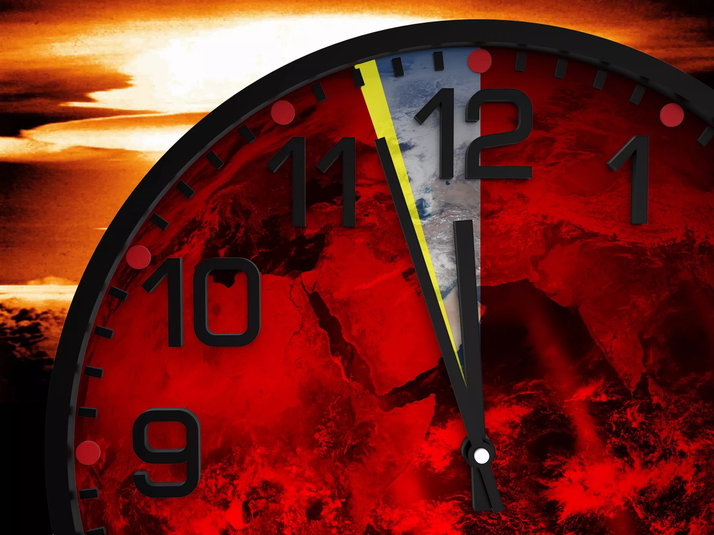 Часы Судного дня. Часы апокалипсиса. Ядерные часы апокалипсиса. Часы ядерной войны.