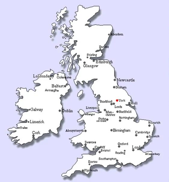 Контурная карта Великобритании на английском. Географическая карта Великобритании без названий. Контурная карта Великобритании с городами. Политическая карта Великобритании.