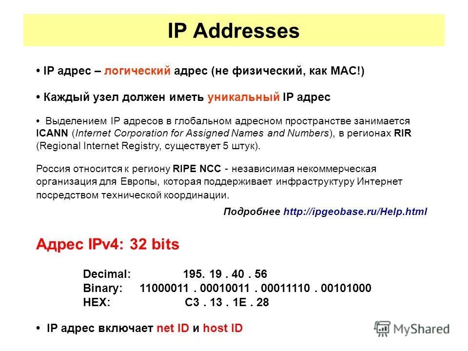 логический адрес устройства