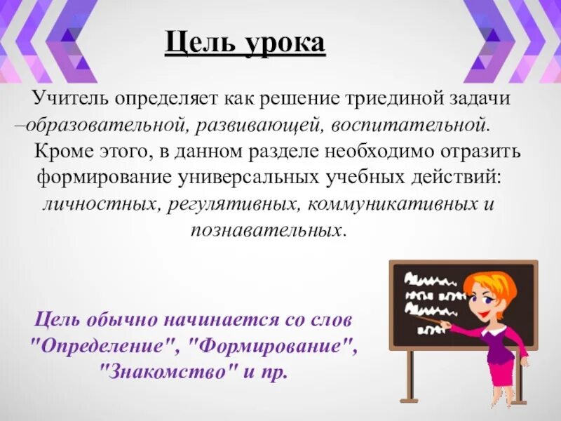 Какой учитель для вас является. Цель учителя на уроке. Учитель это определение. Триединая цель урока. Педагог это определение.