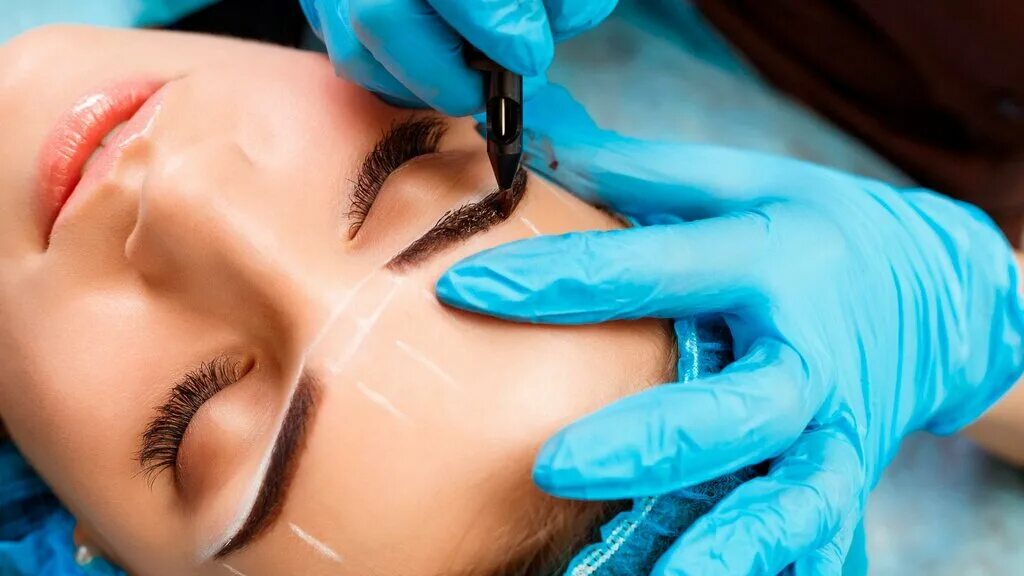Перманентный макияж бровей, губ ,век. Татуаж. Permanent makeup. - YouTube