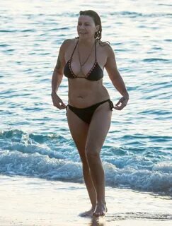 Julie Graham on the Beach in Barbados 12/20/2019.