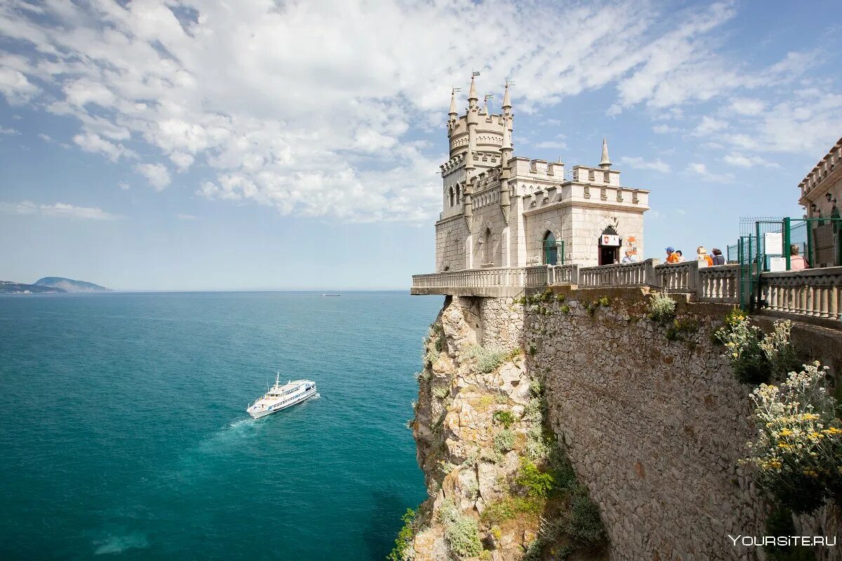 Породистые крым. Замок «Ласточкино гнездо» Ялта, Крым. Дворец замок Ласточкино гнездо. Дворцы Ласточкино гнездо Ялта. Ялта замок Орлиное гнездо.