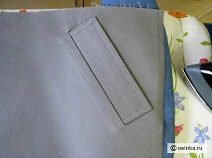 Накладной карман с листочкой