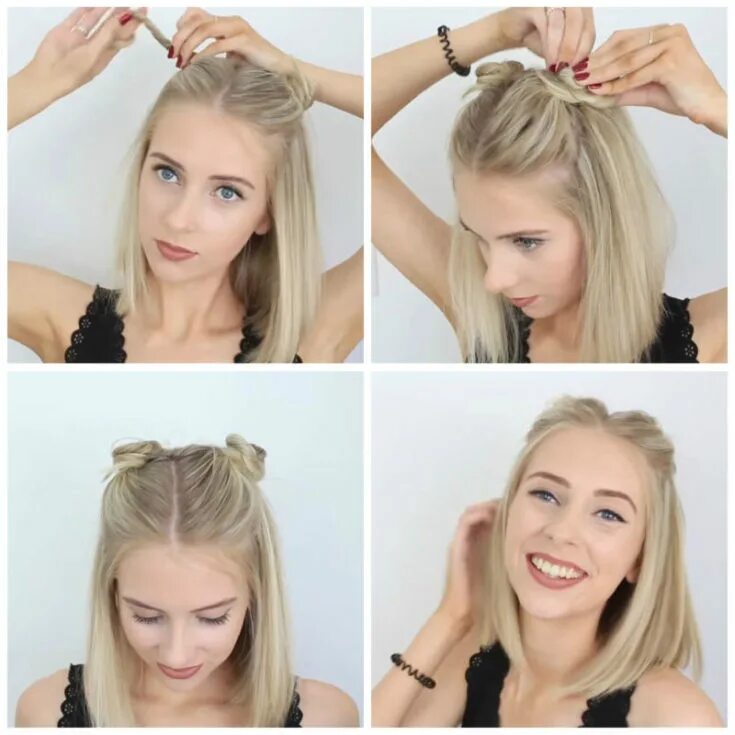 Pin en Peinados dibujo Tutoriales de peinados, Peinados fáciles para cabello cor