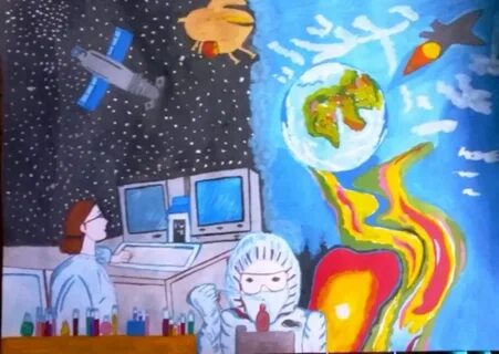Нарисовать удивительный мир созданный разумом человека