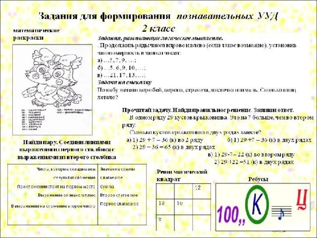 Задания ууд 1 класс - Найдено картинок: 89