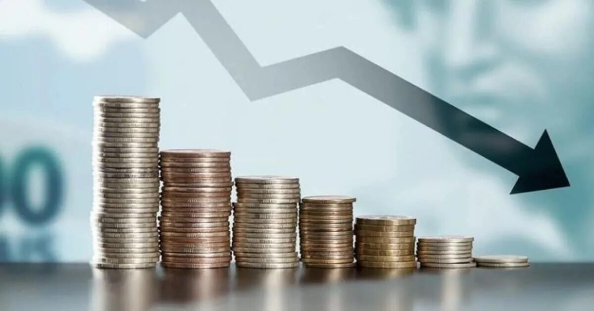 Выручка снизилась. Выручка снизилась. Падение прибыли. Доходы падают. Доход иллюстрация.