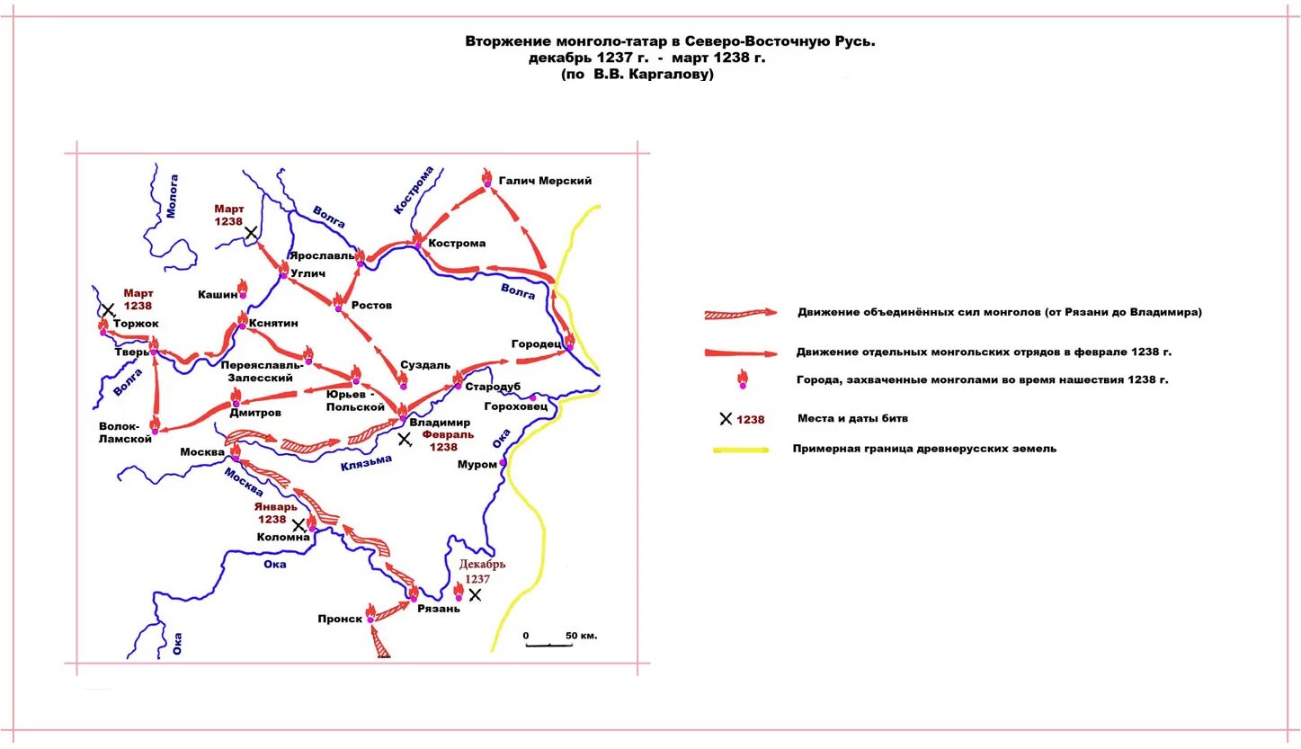 Битва под Коломной 1238 схема. Поход на Северо-восточную Русь 1237 1238 схема. Нашествие монголов на Северо-восточную Русь в 1237 1238. Битва под Коломной карта. Монгольское нашествие на русь 6 класс впр