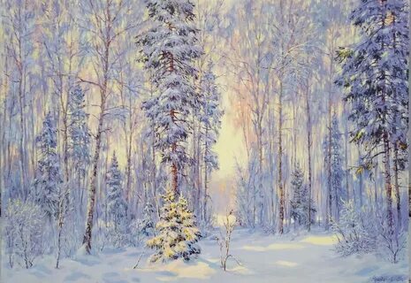 Я любуюсь картиной зимнего леса