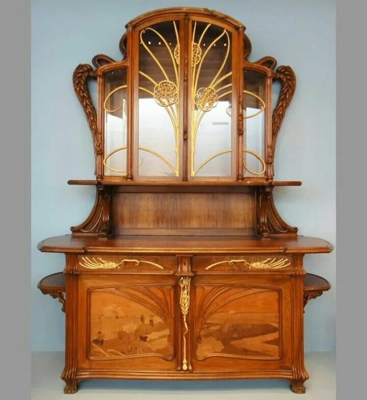 Art Nouveau Cabinet in the Manner of Shapland & Petter. Auction 2737B Lot 24 Sol