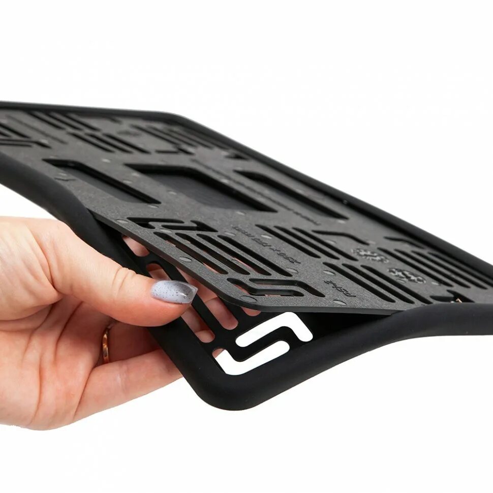 Пластиной. Рамка для номера автомобиля sds силиконовый. 0 черная. Рамка номерного знака 567238 290х170. Рамка номера квадратная с защёлкой 290*170мм.