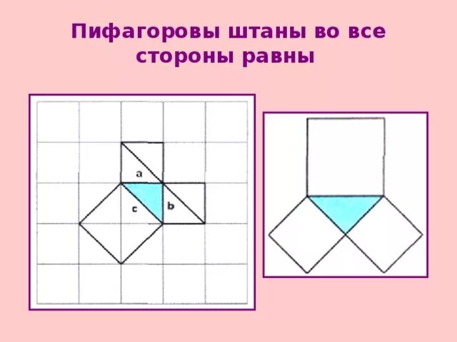 Пифагоровы штаны на все стороны равны что. Пифагор в пифагоровых штанах. Теорема Пифагора Пифагоровы штаны. Пифагоровы штаны во все стороны равны. Теорема Пифагора Пифагоровы штаны во все стороны равны.