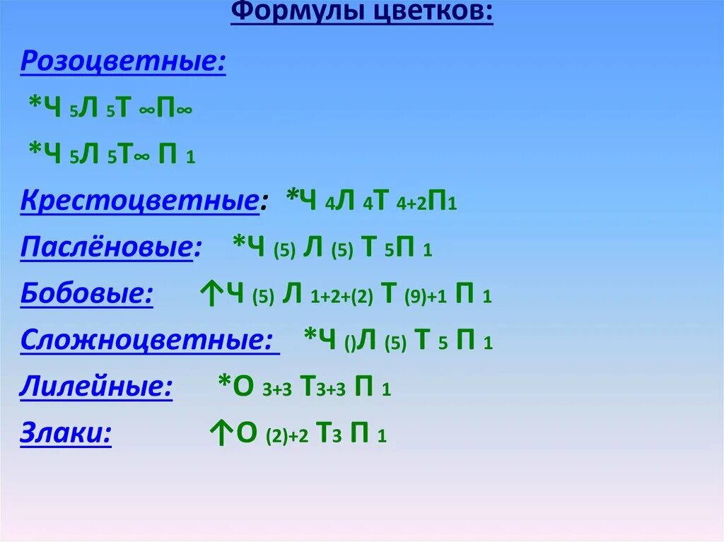 10 формула цветка