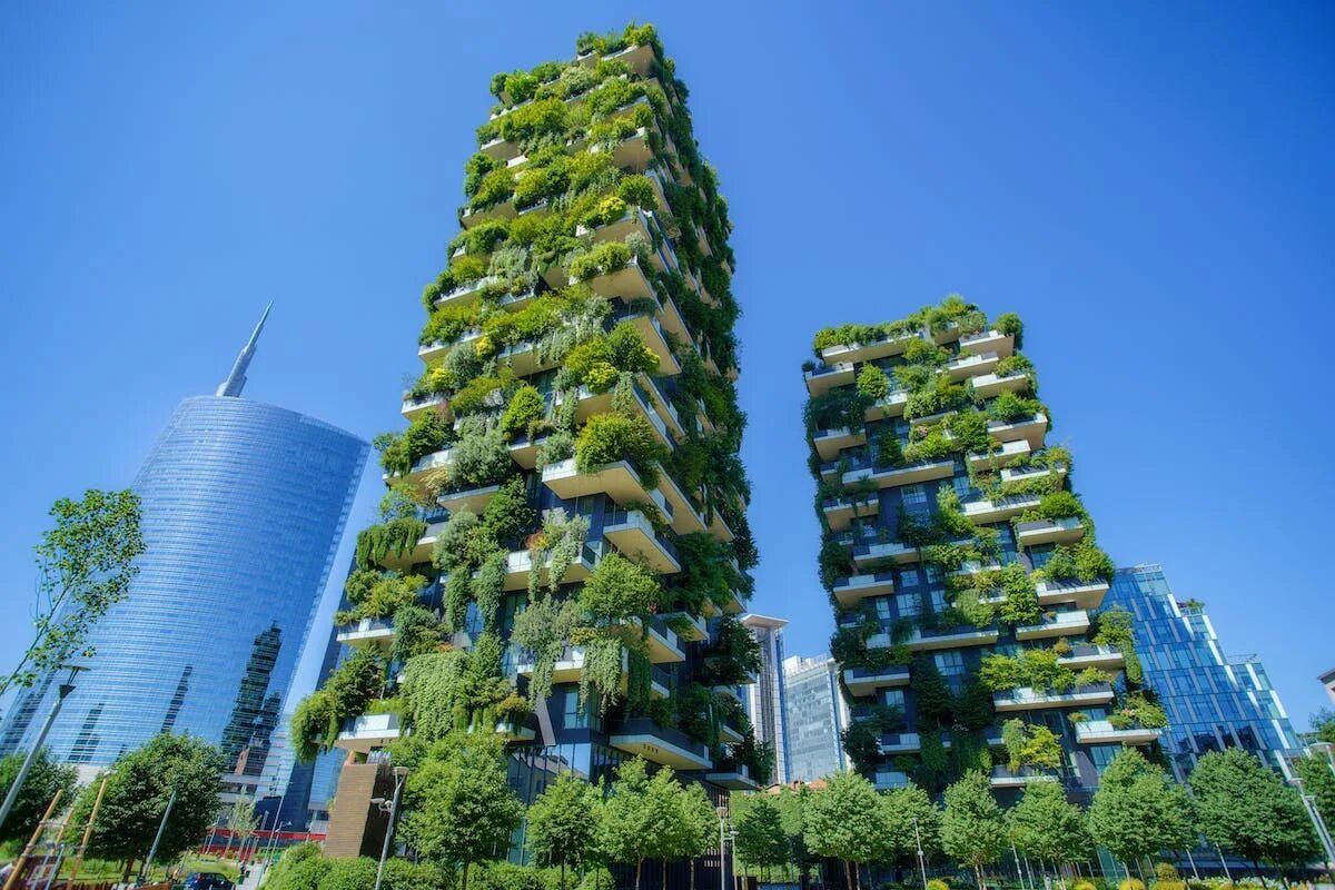 Вертикаль башни. Bosco verticale (вертикальный лес), милан, италия.. миланский небоскреб bosco verticale. небоскребы bosco verticale («вертикальный лес»). жилой комплекс «вертикальный лес» (bosco verticale), г. милан.