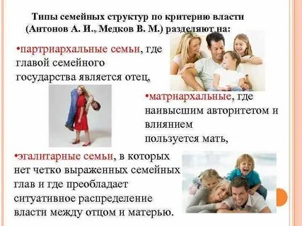 Новые виды семей
