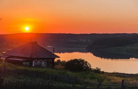 Солнце село за рекой