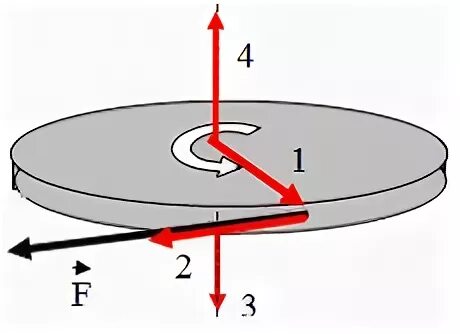 Диск вращается равномерно. Направление вектора момента силы. Диск крутящийся вокруг оси. Диск вращается вокруг вертикальной оси. Направление вращения диска