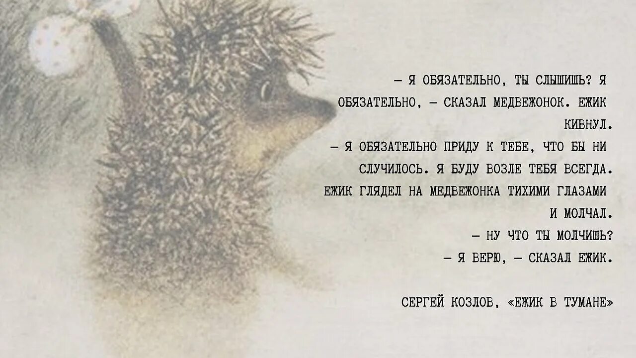 Ничем просто будем говорить. Ежик в тумане цитаты. Ёжик и Медвежонок цитаты. Афоризмы из ежика в тумане. Цитаты из ежика в тумане.