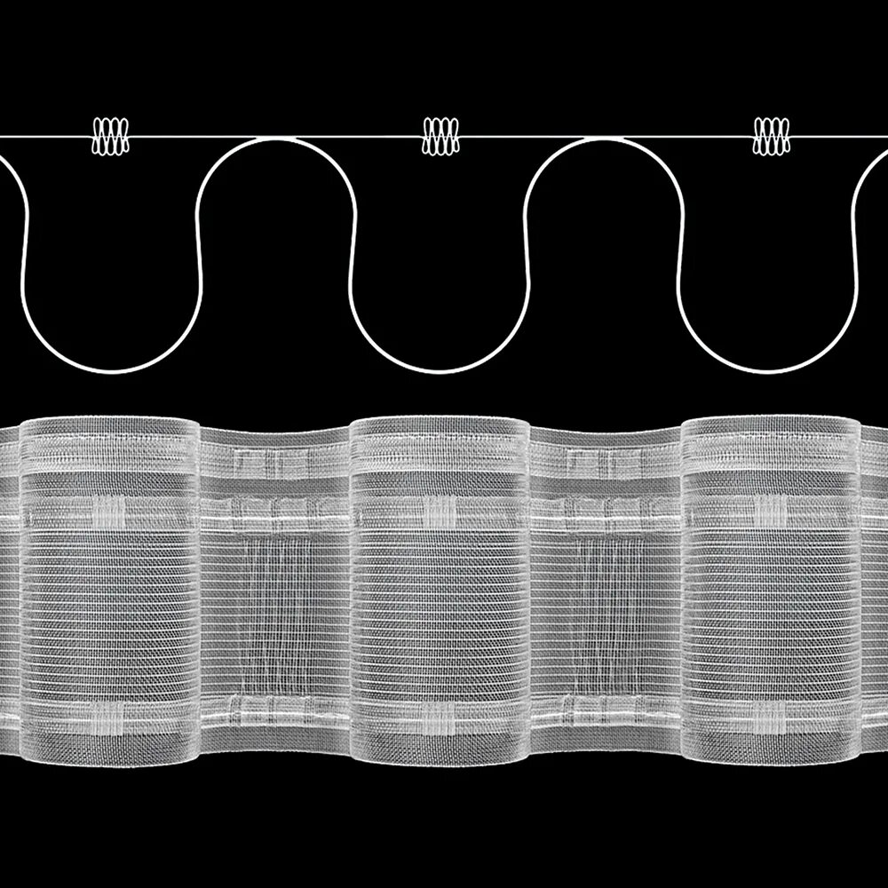Эффект люверсов. Шторная лента magam. Тесьма шторная bk006 10см волна прозрачная 1:1,8. Windeco шторная лента волна. Шторная лента волна коэффициент сборки.