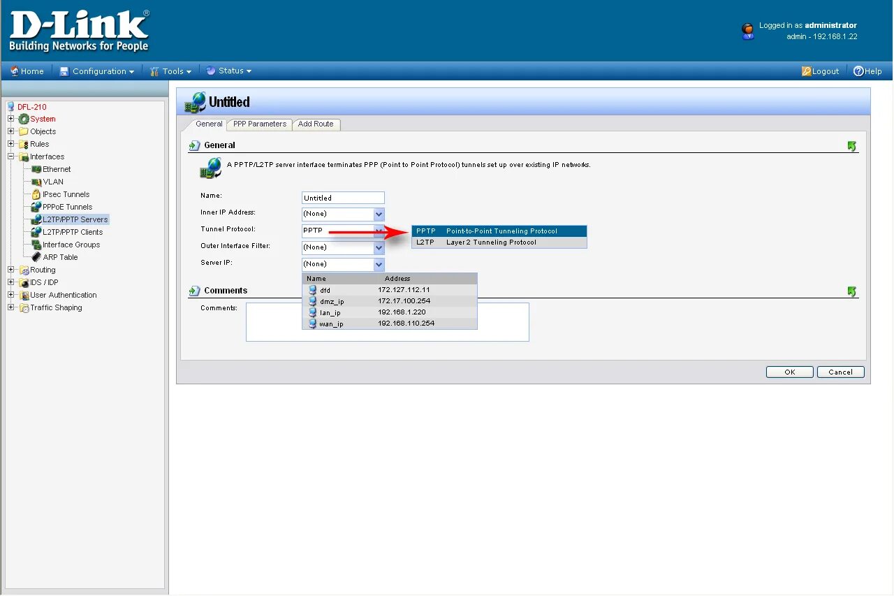 Веб интерфейс сервер. Файервол d link DFL 210. D link DFL 870 Datasheet. D link веб Интерфейс. Впн сервера PPTP С паролем.
