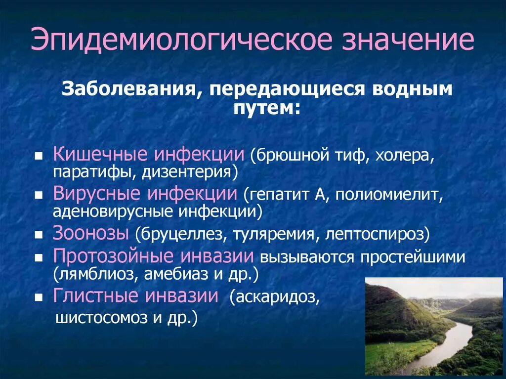 Инфекции через воду