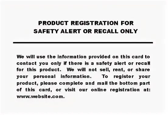 Product registration