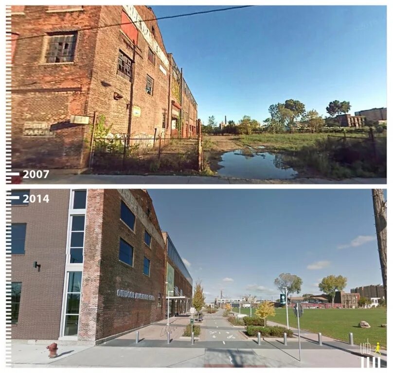 Изменился город. Город до и после. Реконструкция города до после. Детройт город до и после. Городские проекты до после.