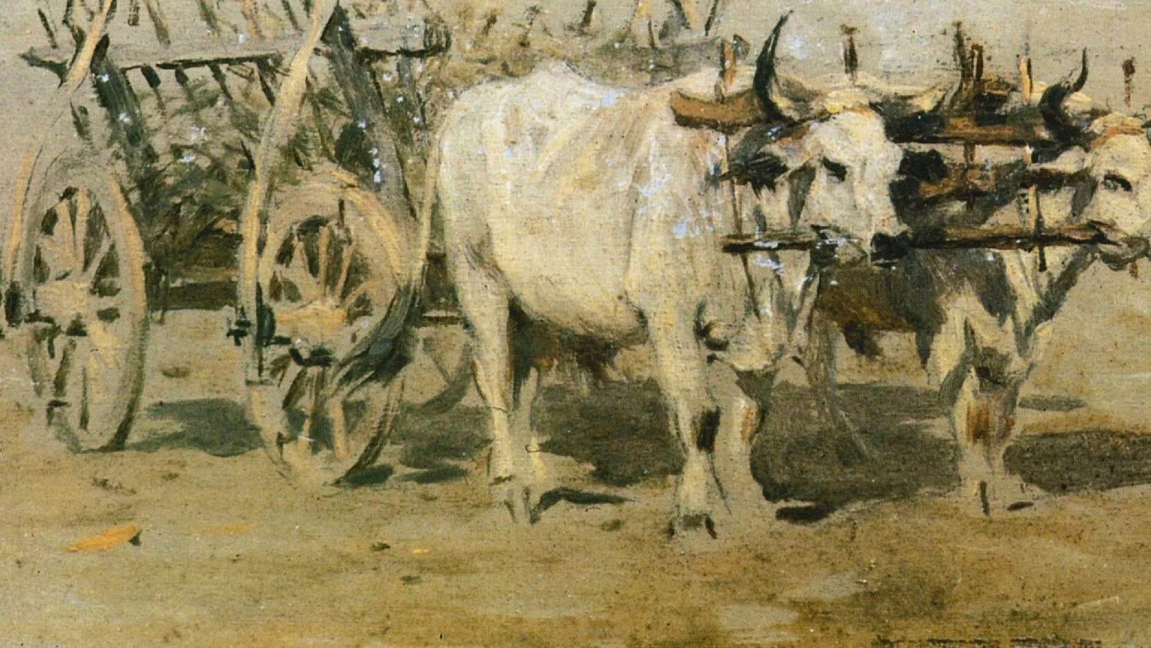 Гужевой скот. Верещагин телега для раненых 1877.