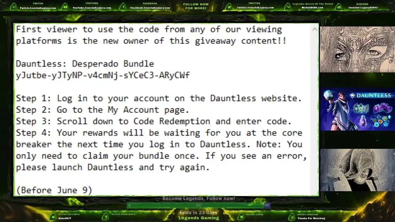 Legacy defense codes