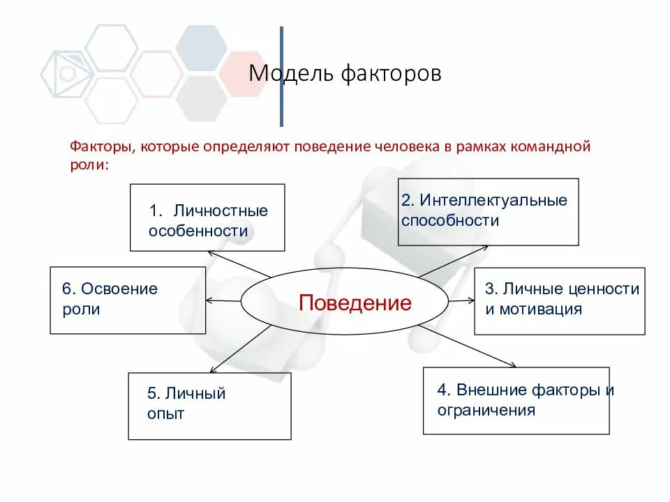 Факторы определяющие поведение людей