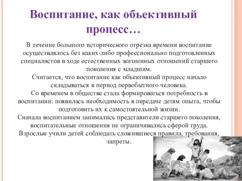 Воспитана время