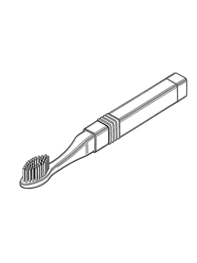 Раскраска зубная щетка для детей распечатать A big toothbrush with toothpaste Royalty Free Vector Image