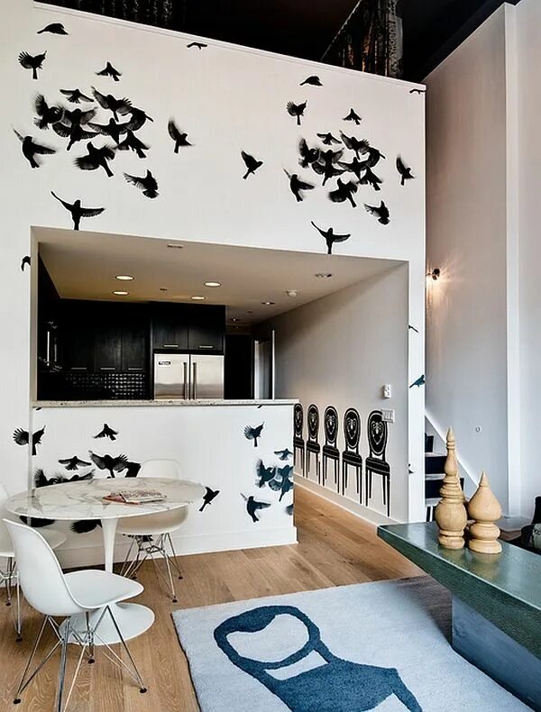 Room bird. Интересные дизайнерские решения. Декор для стен. Дизайнерская стена. Дизайнерский декор на стену.