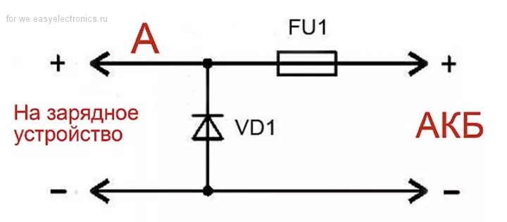 Vd1 диод. Схема зарядного устройства для АКБ С защитой от переполюсовки. Диод Шоттки от переполюсовки. Схема включения диода для защиты от переполюсовки. Защитный диод Шоттки от переполюсовки.