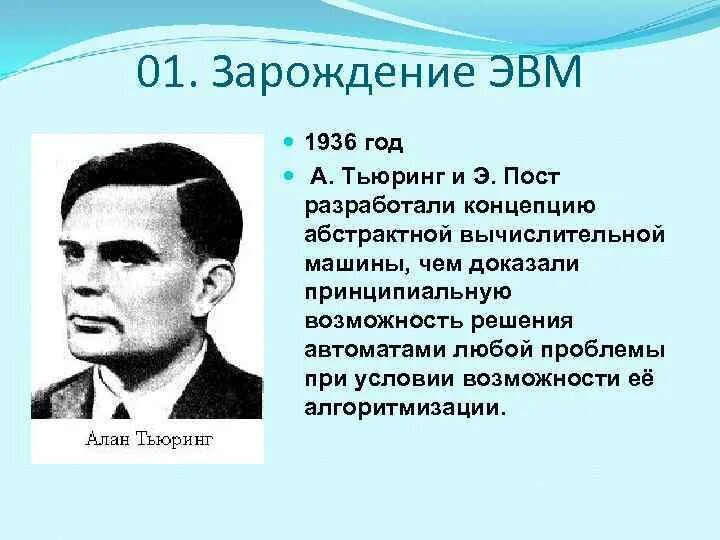 Основные принципы вычислительных машин были разработаны. Основные принципы цифровых вычислительных машин были. кто разработал принцип цифровых вычислительных машин. 1936 г. концепцию абстрактной вычислительной машины.. а. тьюринга и э. поста.